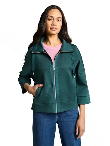 Boxy Fit Scuba Sweatjacke für Damen von Tom Tailor