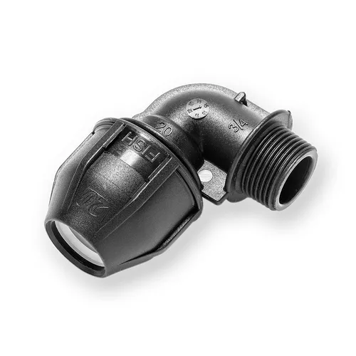 PE Winkel Fitting PE-Rohren Verbindung AG 20mm x 3/4 Zoll Druck 16 bar 20-G
