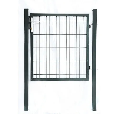 HOME DELUXE Gartentor PORTARIUS - Anthrazit Doppelstabmatten - Zauntor aus feuerverzinktem Stahl mit Pulverbeschichtung, besonders stabil und witterungsbeständig. Ideal für langlebige Gartengestaltung und einfache Montage.