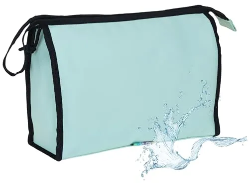 Kulturtasche aus Plane Washbag groß Damen Herren Elephant Hydro Classic wasserabweisend Large Kosmetiktasche Travel Reise Tasche Beautycase Kulturbeutel 4 L 12817 Auswahl + Beutel (Mint Hellgrün (7))