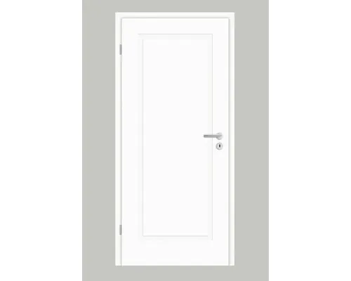 Pertura Zimmertür Mila 01 Design weiß lackiert 86,0x198,5 cm - Elegante Zimmertür aus Holzwerkstoffen mit festem Holzkern. Ideal für den Innenbereich. Stärke: 40 mm, inklusive Schloss und Bänder, aber ohne Drückergarnitur und Zarge. Perfekte Wahl für modernes Wohnen.