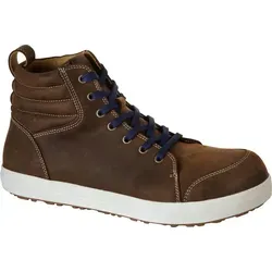 BIRKENSTOCK Sicherheitsschnürschuh S3 QS 700 Braun Größe 43 - Herren Industrie & Handwerk Sneaker, bietet höchsten Komfort und Sicherheit mit Stahlkappe und rutschfester Sohle für den Arbeitsalltag.