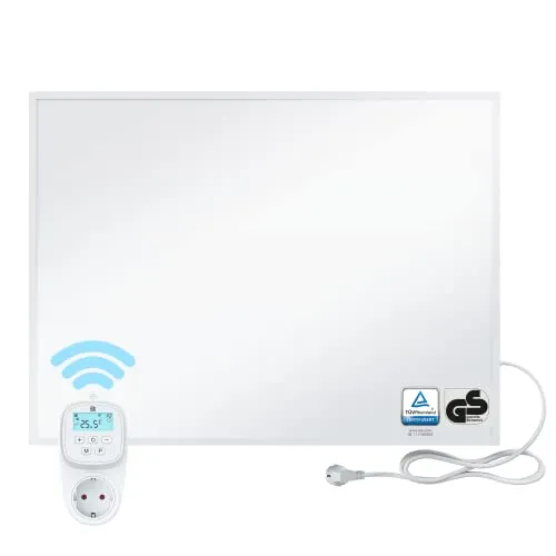 BR Bringer Infrarotheizung 450 Watt - Smart Thermostat & App - Elektroheizkörper mit schneller Wärmeverteilung, ideal für Allergiker. Energiesparend und umweltfreundlich, inklusive 5 Jahre Garantie und TÜV GS.