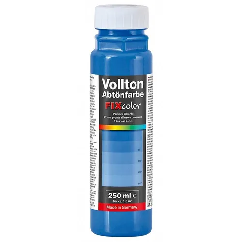 FIXcolor Volltonfarbe Abtönfarbe Enzianblau blau 250ml