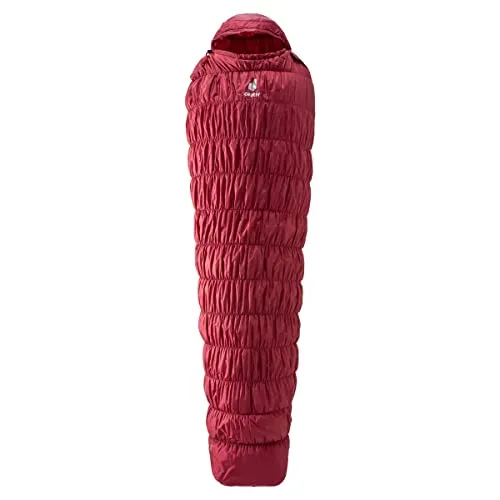 Deuter Exosphere -6°C Regular Schlafsack links - Dunkel-Rot - Schlafsack für Temperaturen bis -6°C, ideal für Abenteuer und Camping, bietet optimale Wärmeisolation und Komfort.