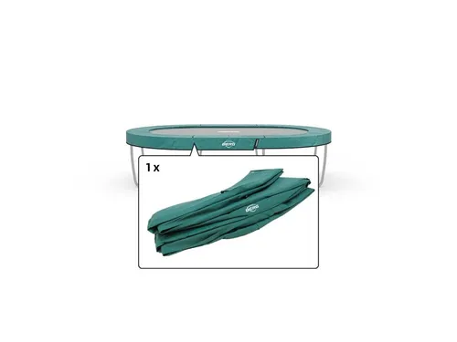 Berg Trampolin-Randabdeckung 350 cm oval grün - Trampolinrandabdeckungen, langlebige Federabdeckung für optimalen Schutz und Sicherheit beim Trampolinspringen