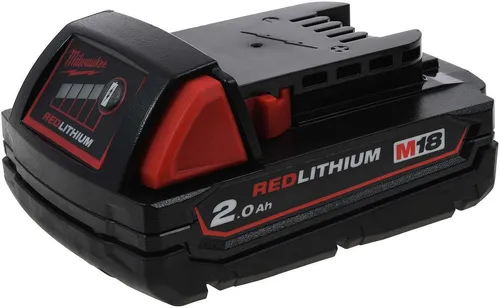Milwaukee Akku 2000 mAh (18 V) - Standard-Akku für Milwaukee Typ M18 B2, leistungsstarker 2000mAh Li-Ion Akku für langlebige Nutzung und hohe Effizienz.