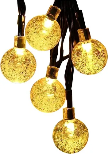 LQWELL® Solar Lichterkette Aussen 10M 40LED 8 Modi(Warmweiß) [Energieklasse A]