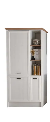 Seitenschrank JASMIN KS100 - Grüner Küchenschrank - Küchenschrank in elegantem Grün, ideal zur optimalen Raumnutzung mit großzügigen Abmessungen von 104x216.50x61 cm, aus hochwertigem MDF gefertigt.