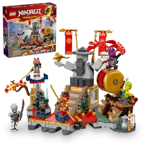 LEGO NINJAGO Turnier Battle Arena Spielset 71818 - Bauspielzeugset mit 6 Minifiguren für actionreiche Schlachten - ideal für Kinder ab 7 Jahren, inspiriert von der NINJAGO Dragons Rising TV-Show.