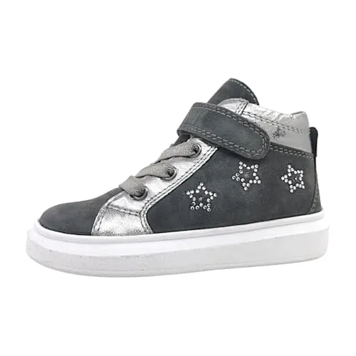 Richter Kinderschuhe Mädchen Stiefel Grau - Freizeit-Wanderschuhe für Kinder - Wanderschuhe für Mädchen in Größe 31 EU, robust und bequem, ideal für Abenteuer in der Natur.