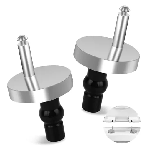TNEDFOD 2 Stück WC Sitz Befestigungsset, Toilettensitz Befestigung Edelstahl Schrauben, WC Sitz Scharniere Ersatzteile, WC Deckel Schrauben für Toilettensitz Toilettendeckel Halterung