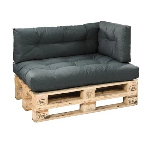 Bodyprotect Palettenkissen 3er Set - Komfortable Auflage für Indoor & Outdoor - Auflagen & Polster für Sofas, ergonomisches Design mit optimaler Rückenunterstützung und hochwertigem Mikrofaserstoff für langanhaltenden Sitzkomfort.