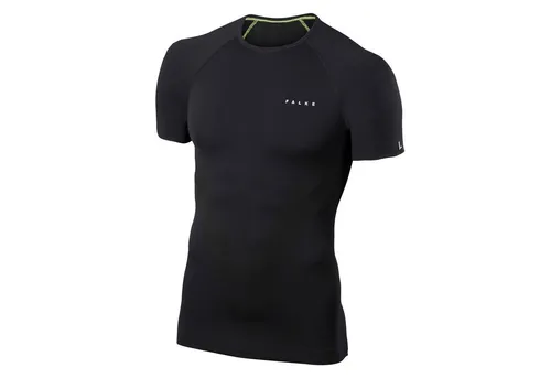 Falke Warm T-Shirt Herren - Schwarz, Silber, Größe S - Funktionsunterwäsche für Sportler, bietet optimale Wärmeisolation und Feuchtigkeitstransport, ideal für kältere Temperaturen und maximale Bewegungsfreiheit durch spezielle Flexzonen.