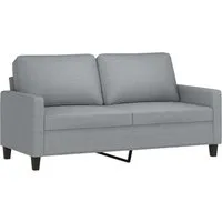 vidaXL 2-Sitzer Sofa mit Armlehnen - Modernes Loungesofa in Hellgrau, ideal für Entspannung und Geselligkeit. Strapazierfähiger Stoff und robustes Metallgestell sorgen für Langlebigkeit und Komfort.