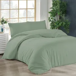 Lichtgrün Bettwäsche 200x200 + 2x 40x80 cm - 3-teilig aus Baumwolle - Bettwäschen aus 100% Baumwolle in Premiumqualität, hautfreundlich und weich für erholsamen Schlaf. Pflegeleicht, waschbar bis 60°C und in 13 Farben erhältlich – ideal für Ihr Schlafzimmer!