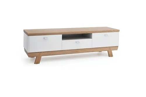 TV-Lowboard Fernsehkommode aus Holz mit Regalen und Schubfächern - Modernes TV-Lowboard in Braun, 168 x 41 x 49 cm, bietet Platz für Ihre Unterhaltungselektronik und überzeugt durch praktische Schubladen und Regale.