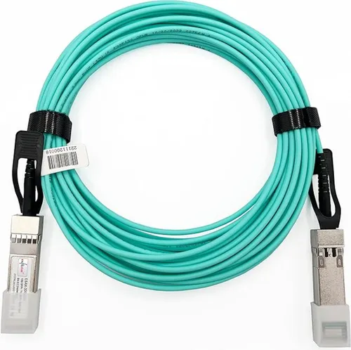 Elfcam Aktives SFP+ zu SFP+ Glasfaserkabel 3 m - 10 Gbit/s OM3 - Netzwerkkabel für Hochgeschwindigkeitsverbindungen mit Plug & Play-Installation, ideal für professionelle Netzwerke und latenzfreie Übertragungen.