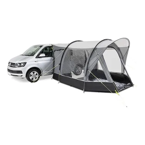 Kampa Busvorzelt Action - Freistehendes Vorzelt für Camping - Zeltzubehör für Camping mit integriertem Vordach, optionalem Innenzelt und Fliegengitter an der Vordertür für optimalen Komfort.