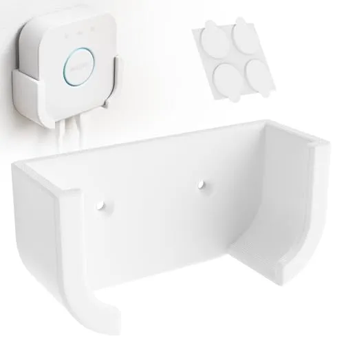 Wandhalterung passend für Philips Hue Bridge | Smart Home Steuerung Halter | Weiß | Einfache Montage
