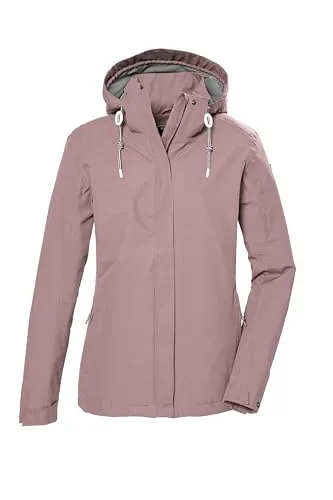 Killtec Outdoorjacke KOS 61 WMN JCKT - Funktionsjacke für Damen, wasser- und winddicht sowie atmungsaktiv mit abnehmbarer Kapuze – ideal für Outdoor-Aktivitäten in jedem Wetter.