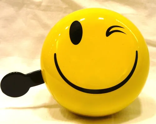Ding Dong Fahrradklingel Smiley LTJ  Ø 80 mm XXL Klingel Fahrrad Glocke ()