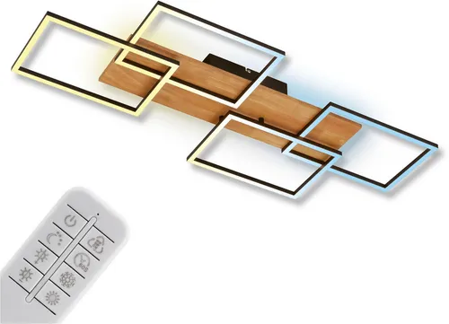 BRILONER LED Deckenlampe mit Fernbedienung, dimmbar und anpassbar - Lampen: Diese elegante Deckenleuchte bietet dimmbare Lichtanpassung von warmweiß bis kaltweiß und ist ideal für Wohnzimmer, Schlafzimmer und Küchen.