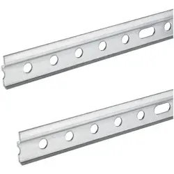 SO-TECH® Montagezubehör Schrankaufhängeschiene 107 - 1157 mm Stahl verzinkt (Spar-Set, 2 St), 2 Stück, Länge 557 mm, Stahl verzinkt, geeignet für Optifit silberfarben 55.7 cm
