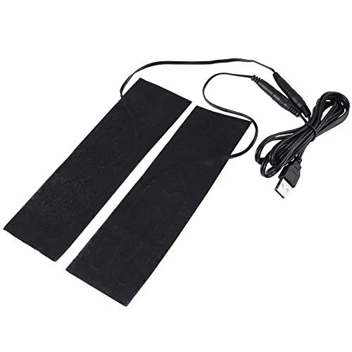 Walfront USB-Heizpad, Heizkissen, 19.6 cm x 6 cm, Schwarz, Kohlenstofffaser, 5V, 35-50°C