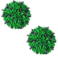 vidaXL Künstliche Buchsbaumkugel mit Lavendel 30 cm - 2er Set - Künstliche Pflanzen, witterungsbeständig und langlebig, ideal für Innen- und Außenbereiche. Verleihen Sie Ihrem Garten oder Ihrer Wohnung mit diesen authentischen Buchsbaumkugeln und Lavendelblüten einen Hauch von Eleganz.