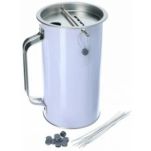 HMF Spendendose 45000-07 mit Griff - Spardose mit stabiler Bauweise und individuellem Design, ideal für Straßensammlungen. Inklusive Plomben und gesichertem Einwurf für Münzen und Geldscheine.