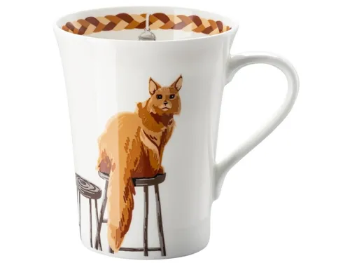 Hutschenreuther Becher My Mug Katze - Maine Coon Becher mit Henkel 0,4 l, Bone China, Tassen