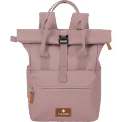 travelite Basic Short Handle Rollup Backpack 11L Smoky Rose - Modischer Freizeitrucksack mit Laptopfach, flexibel erweiterbar und optimal für den Alltag. Hoher Tragekomfort durch gepolsterte, atmungsaktive Gurte.