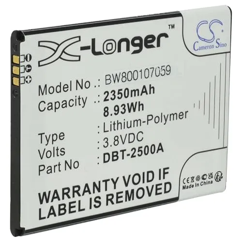 vhbw Akku Ersatz für Doro DBT-2500A für Handy Smartphone Senioren Telefon (2350mAh, 3,8V, Li-Polymer)