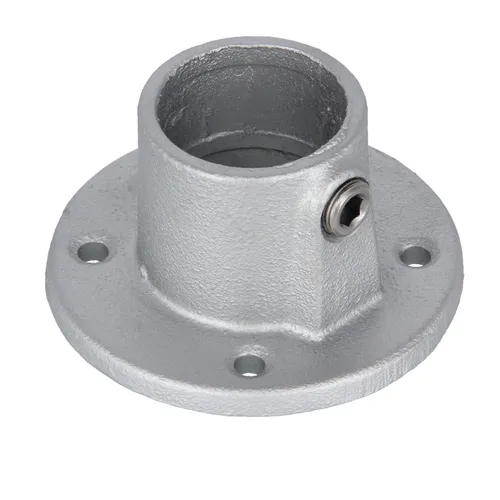Rohrverbinder Temperguss Fußplatte rund 1