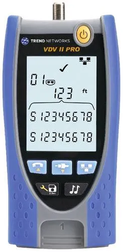Trend Networks Kabeltester R158005 VDV II Pro BT - Universeller Verdrahtungstester mit Bluetooth und Cloud-Anbindung für die schnelle Überprüfung von Kupferkabeln. Ideal zur Vermeidung von Anschlussproblemen in verschiedenen Umgebungen.