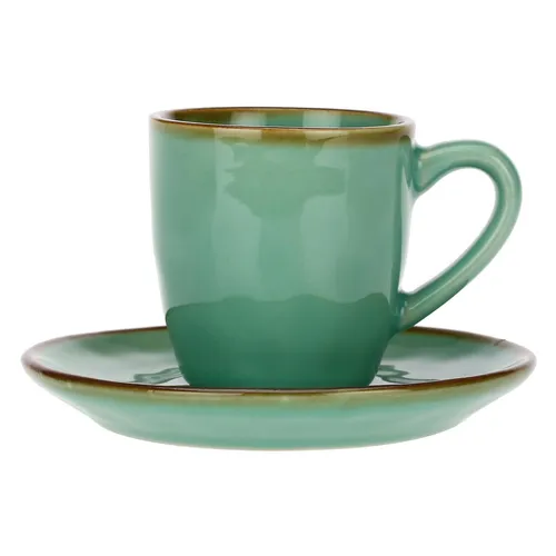 Espressotasse mit Untertasse Espresso Tasse Mokkatasse Concerto Verde Acqua 90ml