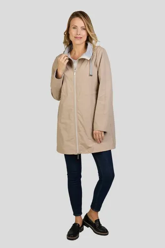 Beige White Label Parka Parkajacke in Größe 36 - Funktionsjacke aus 100% Polyamid, ideal für wechselhaftes Wetter, mit 2-Wege Reißverschluss und gerader Passform für optimalen Komfort.