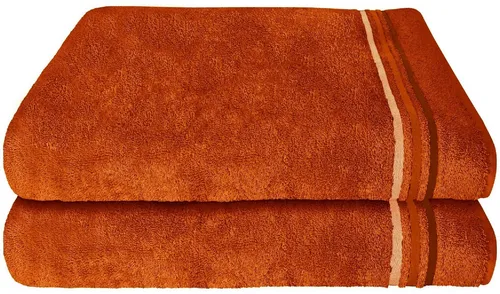 Schiesser Frottier Duschtuch Skyline Color 2er Set | 100% Baumwolle - Frottiertuch Set aus 100% Baumwolle, saugstark und weich, ideal für die tägliche Nutzung. Nachhaltige Produktion und OEKO-TEX zertifiziert für ein gutes Gewissen.