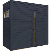 Bertilo Holz-Gartenhaus Cubus 1 Anthrazit
