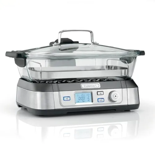 Cuisinart Digital Steam Cooker (STM1000E) - Reiskocher mit digitaler Steuerung, ideal für gesundes Dämpfen von Reis, Gemüse und mehr - perfekt für eine ausgewogene Ernährung.