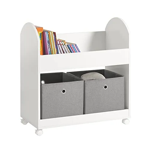 SoBuy Kinderregal mit 2 Stoffboxen