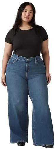 LEVI'S PLUS PL 318 SHAPING Weite Jeans für Damen, Gr. 14 (46) - Bequeme, knöchellange Jeans im Five-Pocket Style, aus elastischem Denim für optimalen Tragekomfort. Ideal für lässige Outfits.