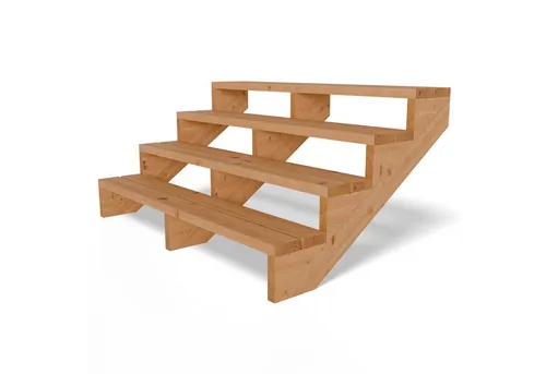 Gartenwelt Riegelsberger Außentreppe aus Lärche - Praktische Terrassentreppe aus Lärche für den Einsatz zwischen Holzterrasse und Garten. Ideal für Heimwerker, bietet vielfältige Anwendungsmöglichkeiten und überzeugt durch hochwertige Verarbeitung.