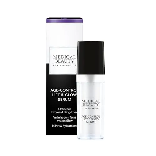 Medical Beauty Age Control Lift & Glow Serum - Tagespflege mit optischem Express-Lifting-Effekt für glattere Haut und jugendlichen Glow. Nährt und hydratisiert mit hochwertigen, veganen Inhaltsstoffen.