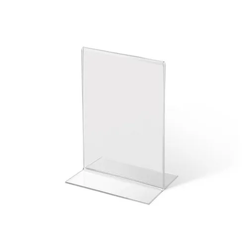Showdown Displays Einzelrahmen Showdown Displays Acrylaufsteller in T-Form DIN A7 hoch, (1 St)