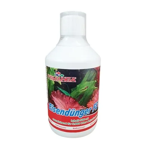 Femanga Eisen Fe II 500 ml – Effektives Eisenpräparat für Aquarienpflanzen – Fördert gesundes Wachstum und kräftige Pflanzen