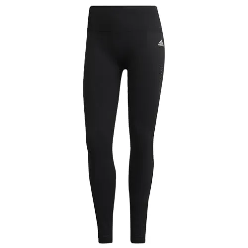 Adidas Women's Aeroknit Tight Leggings, Black, L - Laufbekleidung mit figurbetontem Schnitt, elastischem Bund und atmungsaktivem Gewebe für optimalen Komfort und Bewegungsfreiheit.