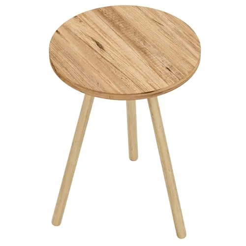 Jungengel Runder Beistelltisch aus Holz, 34 x 34 cm, Höhe 45 cm, vielseitig einsetzbar