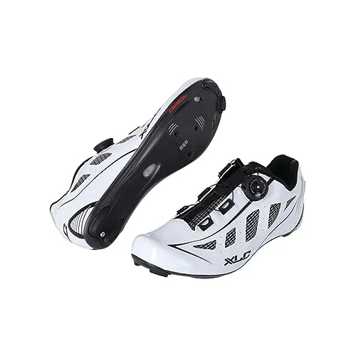 XLC Road-Shoes CB-R08 weiß Gr. 40 - Fahrradschuhe mit ergonomischer Passform, ultra leichter Carbon-Sohle und praktischen Drehverschluss für höchsten Komfort und Kontrolle bei jeder Fahrt.